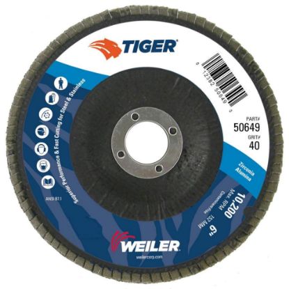 Picture of Weiler® 6" Diameter- 7/8" Arbor-40 Grit Part# - 50649