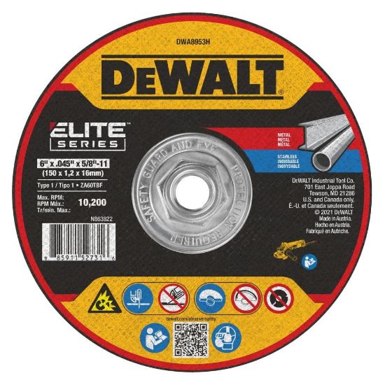 Picture of Dewalt® 6 X .045 X 5/8"-11 Xp T1Cutting Metal Hub Part# - Dwa8953H