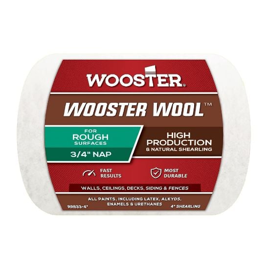 Picture of Wooster 4" Wooster Wool 3/4" Roller Cover Part# - 0Rr6330040