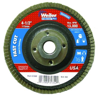 Picture of Weiler® 4-1/2" Wolverine Angled 80Z  5/8"-11 Unc Nut Part# - 31352