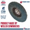 Picture of Weiler® 5" Tiger Paw Abrasive Flap Disc  Angled  Phenoli Part# - 51156