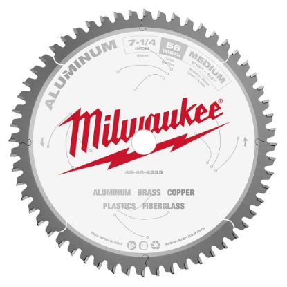 Picture of Milwaukee® Tool 7-1/4 In. Aluminum Cutting Circular Saw Blade Part# - 48-40-4335