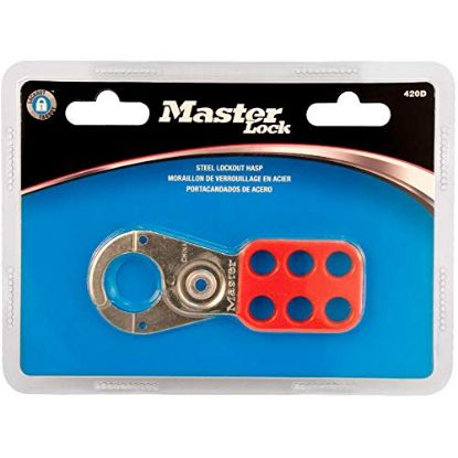 Picture of Master Lock® Steel Lockout Hasp In Display Pack  1In Jaw Part# - 420D