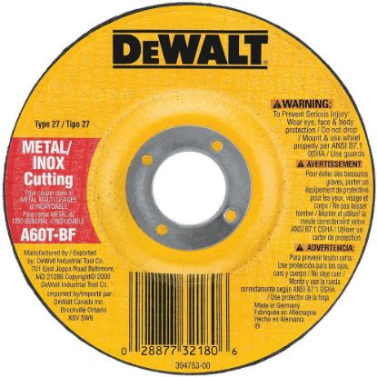 Picture of Dewalt® 6"X1/16"X7/8" Thin Cutting Wheel Dcw Part# - Dw8426