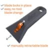 Picture of Slice Slice Utility Scraper  Manual  Black/Orange Part# - 10591