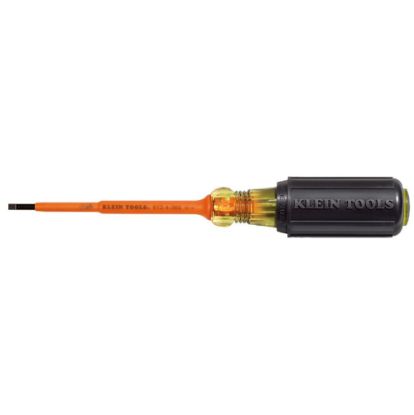 Picture of Klein Tools 4" Insulated 1/8" Slotted Screwdriver Part# - 612-4-Ins