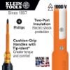 Picture of Klein Tools Insulated Screwdriver  #1 Phillips Tip  4-Inch Part# - 6334Ins