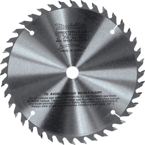 Picture of Makita® 7-1/4" Saw Blade Carbidetipped 40 Teeth F/ Part# - 721251-A