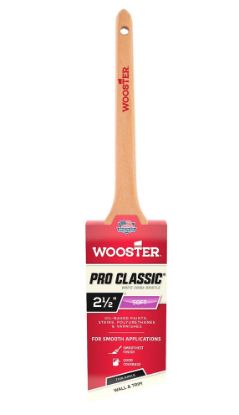 Picture of Wooster 2-1/2" White Bristle Thin Angle Sash Brush Part# - 0Z12160024