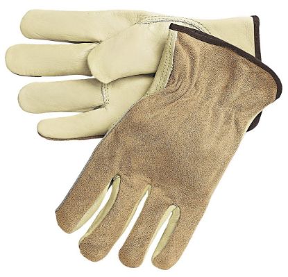 Picture of Mcr Safety Medium Reg.Grade Driversglove W/Split Leat. Back Part# - 3205M