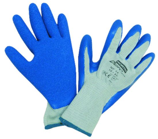 Picture of Honeywell North® Durotask Gray Glove Cot/Poly Blue Rubber Palm Part# - Nf14/9L