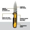 Picture of Dewalt® Dewalt Drop Point Pocketknife Part# - Dwht10993