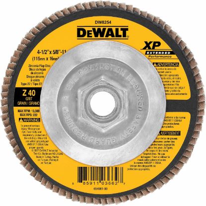 Picture of Dewalt® Flap Dsc T27 4.5X5/8-11Z40 Part# - Dw8254