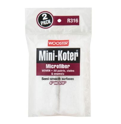 Picture of Wooster 4" Mini-Koter Microfiber3/8" 2-Pk Mini Rollers Part# - 00R3160040