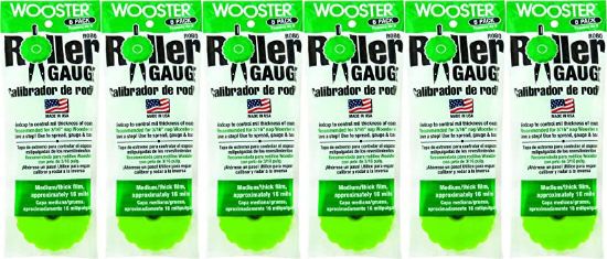 Picture of Wooster Roller Gauge Medium/Thick Film Green 6-Pk Part# - 00R0800000