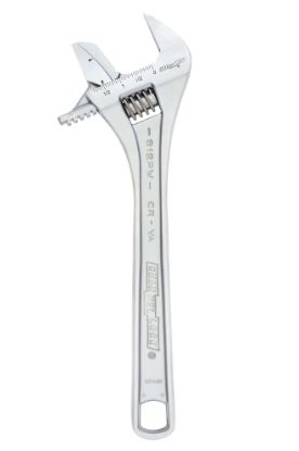 Picture of Channellock® 12" Adj. Wrench Reversible Jaw  Wide  Chrome Part# - 812Pw