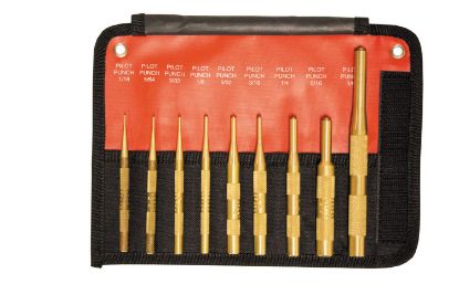 Picture of Mayhew™ Tools 9 Pc Brass Pilot Punchinch Set Part# - 61367