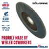 Picture of Weiler® 7" Wolv Angled Phenolicbacking 60Z 7/8 Arb Hole Part# - 31363