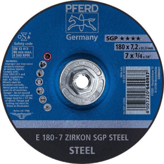 Picture of Pferd 7 X 1/4 X 5/8-11 T27 Gwza24 R Sgp Part# - 61563