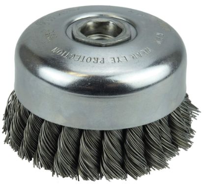 Picture of Weiler® 4" Double Knot Cup Brush.023 5/8"-11 A.H. Part# - 94012