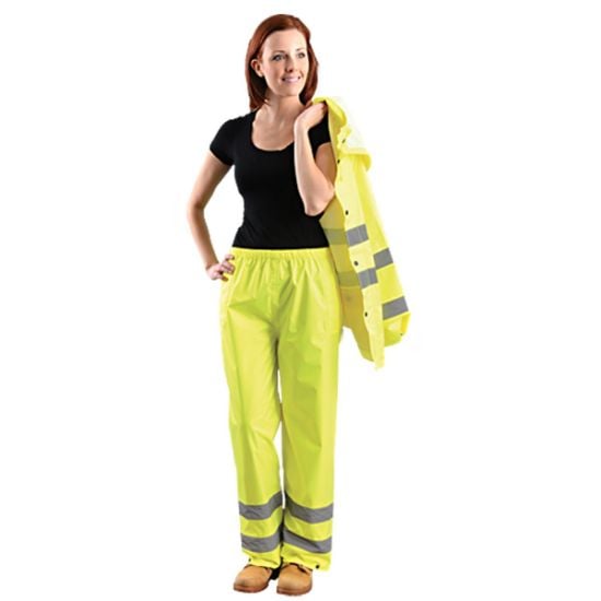 Picture of Occunomix Breathable Rain Pants  Yellow  M  Class E Part# - Lux-Trpnt-Ym