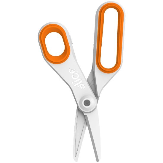 Picture of Slice Slice Large Scissors  White/Orange Part# - 10545