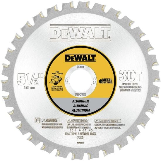 Picture of Dewalt® 5-1/2 30T Alum Metal Cut20Mm Arbor Part# - Dwa7760