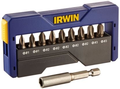 Picture of Irwin® Fd Insert Bit 10Pc Pocket Set Phillips Part# - 1866980