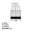 Picture of Master Lock® 2 In Lmntd Steel Padlock1-1/2 In Shackle Part# - 5Dlf