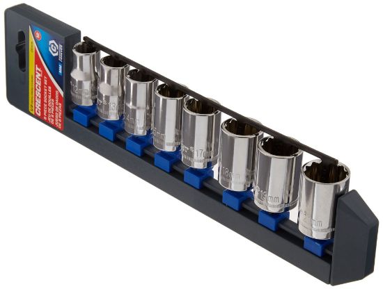 Picture of Crescent® Socket Set 8Pc 1/2" Drive Mm Part# - Csas1N 