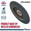 Picture of Weiler® 7" Wolv Angled Phenolicback 80Z 5/8"-11 Unc Nut Part# - 31370