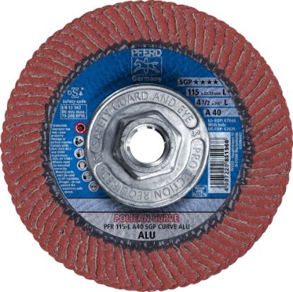 Picture of Pferd 4-1/2" X 5/8-11 Polifancurve Flap Disc 40 Grit Part# - 67671