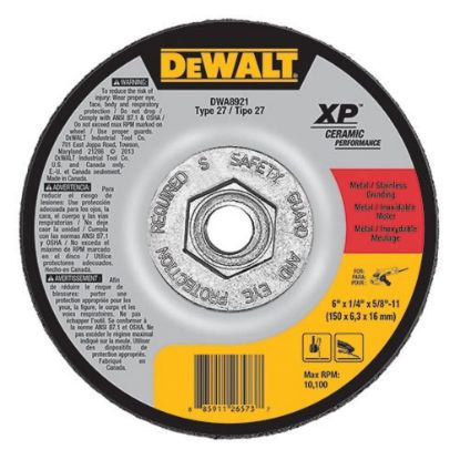 Picture of Dewalt® 6" X 1/4" X 5/8"-11 Ceramic Abrasive Part# - Dwa8921