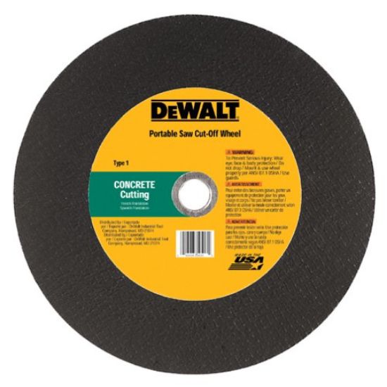 Picture of Dewalt® 14"X3/16"X1"-Ph Cured Concrete Road Saw C-O Whee Part# - Dw8038