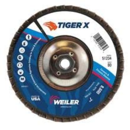 Picture of Weiler® 7" Tiger X Fd  Flat  Phen Back  80Z  5/8-11" Arb Part# - 51234