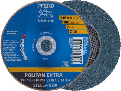 Picture of Pferd 7" X 7/8" Polifan Fd Flat Psfextra Zirc 40G Part# - 60479