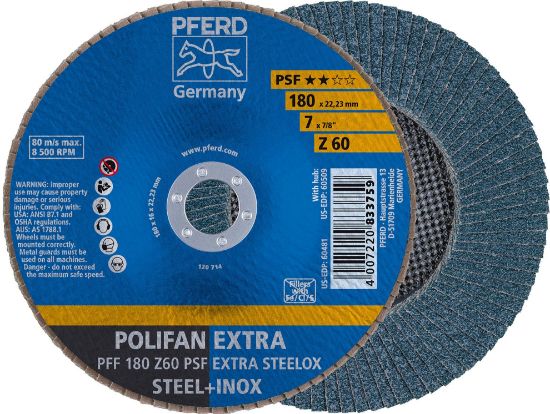 Picture of Pferd 7" X 7/8" Polifan Fd Flat Psfextra Zirc 60G Part# - 60481