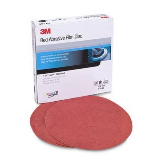 Picture of 3M™ Red Abrasive Stikit Disc  01109  6"  P320 Grade Part# - 7000119766