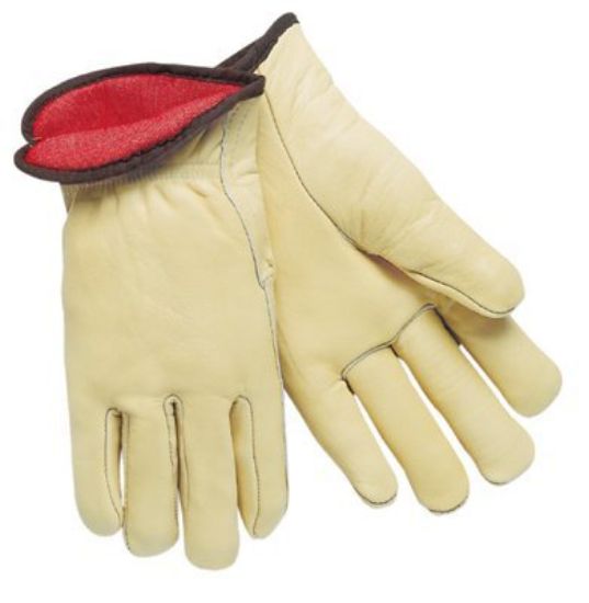 Picture of Mcr Safety Red Fleece Lined Leathergrain Glove Cream Color Part# - 3250Xl