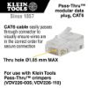 Picture of Klein Tools Pass-Thru Modular Data Plug  Rj45-Cat6 Part# - Vdv826-703