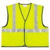 Picture of Mcr Safety Class Ii Solid Poly Fluorescent Lime Safety Vest Part# - Vcl2Sll