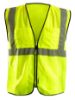 Picture of Occunomix Vest Mesh Silver Tape Zipper Cl2 Yel S/M Part# - Eco-Gcs-Ys/M