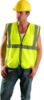 Picture of Occunomix Vest Mesh Silver Tape Zipper Cl2 Yel S/M Part# - Eco-Gcs-Ys/M