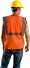 Picture of Occunomix Vest Mesh Silver Tape Zipper Cl2 Or L/Xl Part# - Eco-Gcs-Ol/Xl