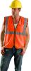 Picture of Occunomix Vest Mesh Silver Tape Zipper Cl2 Or L/Xl Part# - Eco-Gcs-Ol/Xl