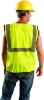 Picture of Occunomix Vest Mesh Silver Tape Zipper Cl2 Yel L/Xl Part# - Eco-Gcs-Yl/Xl