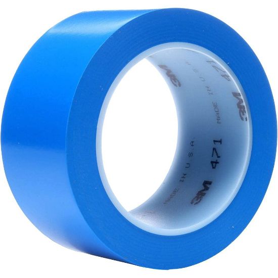 Picture of 3M™ Vinyl Tape 471  Blue 2 In X 36 Yd  5.2 Mil Part# - 7000028851