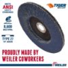 Picture of Weiler® 7" Tiger Disc Big Cat Abr Flap Disc Phenolic Bk Part# - 50824