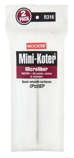 Picture of Wooster 6" Mini-Koter Microfiber3/8" 2-Pk Mini Rollers Part# - 00R3160060