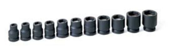 Picture of Grey Pneumatic 1/2" Drive 11 Pc. Magnetic Impact Socket Set Part# - 1511G